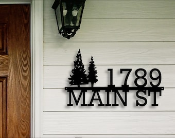 Home Address Sign | Custom Image Metal Address Sign | Personalized Metal Address Sign