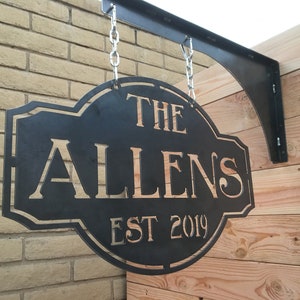 Hanging Metal Address Sign | Personalized Sign | Hanging Metal Sign