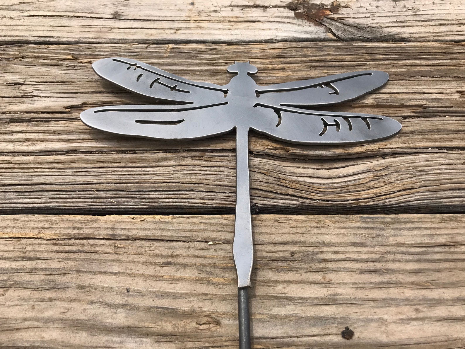 Dragonfly Garden Stake Metal Dragonfly Garden Stake Steel Etsy