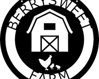 Custom Metal Farm Sign | Custom Metal Sign | Personalized Farm Sign | Metal Ranch Sign