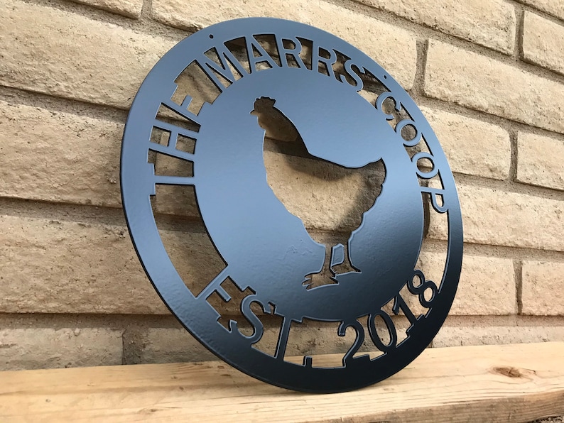 Custom Chicken Coop Sign Metal Chicken Coop Sign Etsy