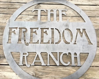 Custom Metal Farm Sign | Custom Metal Sign | Personalized Farm Sign | Metal Ranch Sign