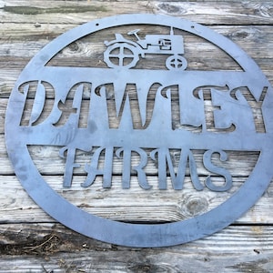Hanging Farm Sign | Personalized Farm Sign | Custom Metal Farm Sign | Wedding Gift