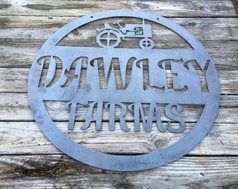 Hanging Farm Sign | Personalized Farm Sign | Custom Metal Farm Sign | Wedding Gift
