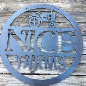 Hanging Farm Sign | Personalized Farm Sign | Custom Metal Farm Sign | Wedding Gift