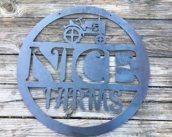 Hanging Farm Sign | Personalized Farm Sign | Custom Metal Farm Sign | Wedding Gift