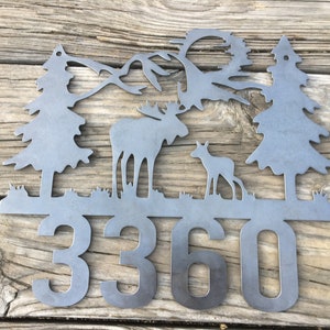 Mountain Address Sign | Outdoor Address Sign | Custom Address Sign | Metal Address Sign