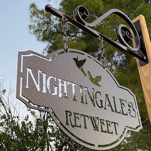 Metal Farm Sign with Hanging Bracket | Custom Metal Ranch Sign | Farmhouse | Homestead