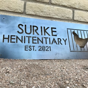 Personalized Chicken Coop Sign | Metal Chicken Coop Sign | Metal Hen House Sign | Custom Chicken Coop Sign
