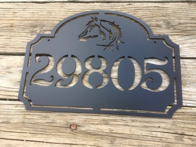 Horse Address Sign Custom Metal Address Sign Etsy
