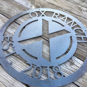 Metal Ranch Sign | Personalized Farm Sign | Custom Metal Farm Sign | Wedding Gift