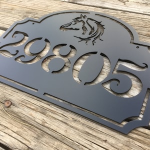 Pferd Adressschild | Kundenspezifisches Metall-Adresse-Schild