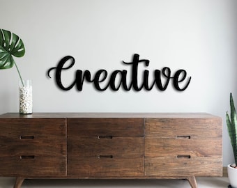 Metal Creative Sign | Creative Sign | Cursive Metal Sign | Home Decor | Wedding Gift | Metal Word Art | Housewarming gift | Steel decor