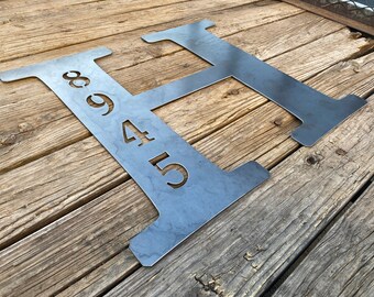 Custom Metal Address Sign | Metal Sign | Personalized Metal Address Sign | Last Name Letter Address Sign | Address Sign |