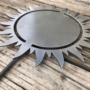 Sun Garden Stake | Metal Sun Garden Stake | Steel Garden Stake | Steel Gardening Décor | Sun