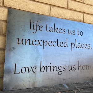 Personalized Metal Quote Sign | Inspirational Word Sign | Quote Sign | Home Quote Sign | Metal Wall Art | Love Quote Sign