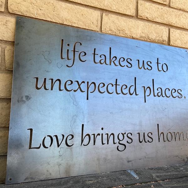 Personalized Metal Quote Sign | Inspirational Word Sign | Quote Sign | Home Quote Sign | Metal Wall Art | Love Quote Sign