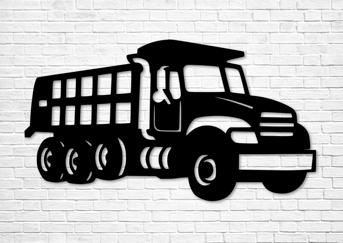 Dump Truck Metal Sign Metal Dump Truck Dump Truck Wall Etsy