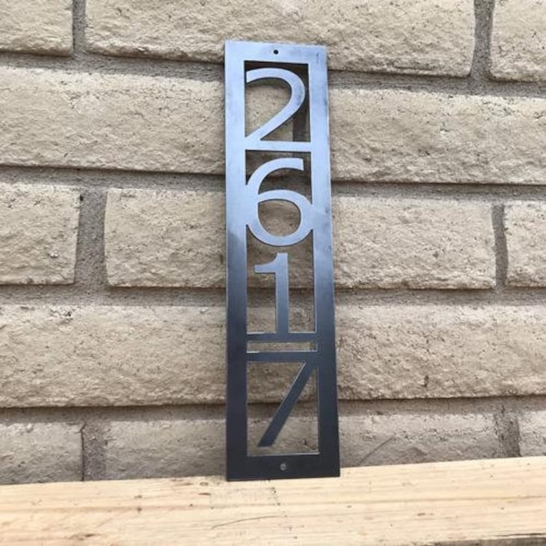 Metal Address Sign Vertical Address Sign Metal Address Etsy