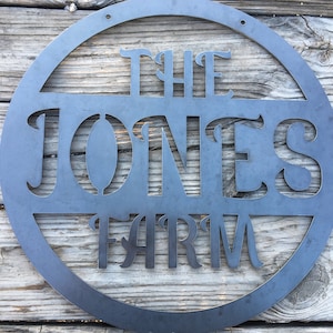 Hanging Farm Sign | Personalized Farm Sign | Custom Metal Farm Sign | Wedding Gift