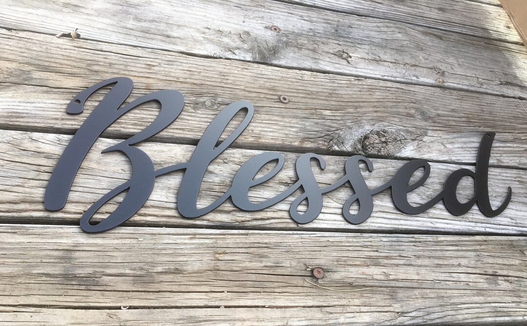 Blessed Metal Sign | Blessed Sign | Metal Wall Art | Family Room Decor ...