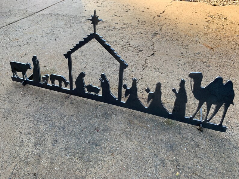 Nativity Scene Nativity Scene Metal Christmas Decorations Etsy