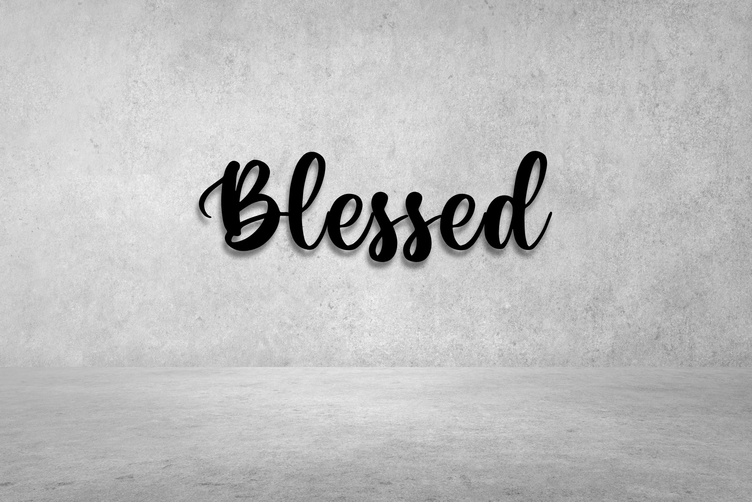 Blessed Metal Sign | Blessed | Blessed Sign | Cursive Metal Sign | Home ...