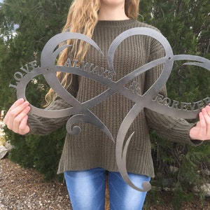 Personalized Infinity Heart Metal Sign | Infinity Sign | Custom Family Sign | Metal Infinity Symbol | Wedding Gifts