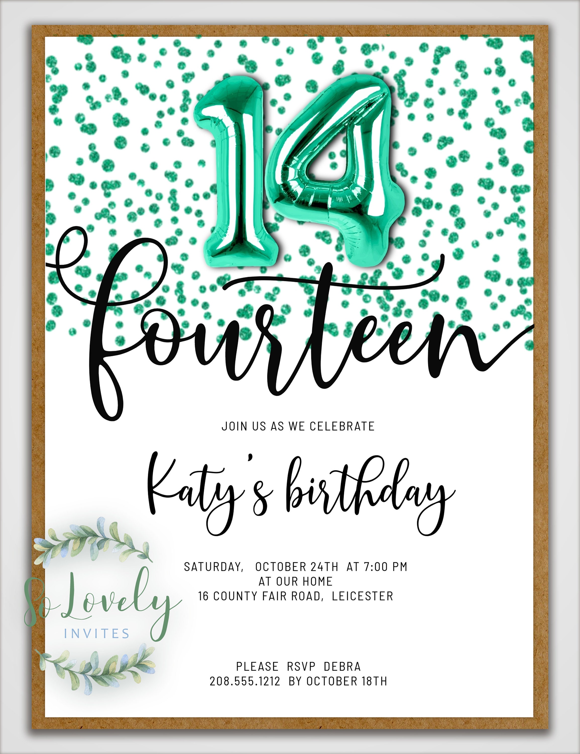 Free Printable 14th Birthday Party Invitations Free T - vrogue.co