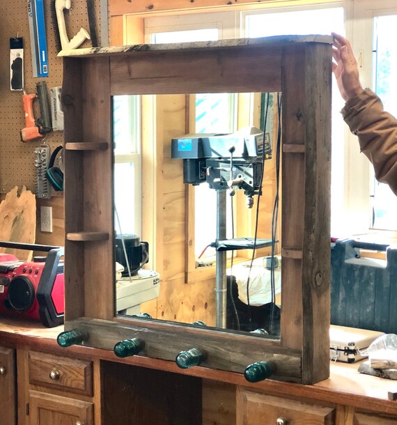Framed Mirror Entryway Coat Rack With Framed Mirror Entryway Coat Rack, Entryway Mirror With Coat Hooks
