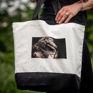 Sac fourre-tout de cheval de dressage coton bicolore