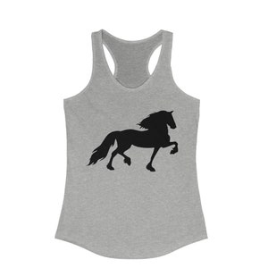 Friesian Horse Racerback Tank Top