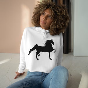 Equestrian Saddlebred Horse Crop Hoodie