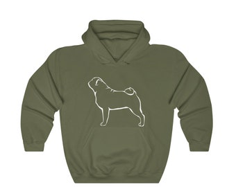 Pug Dog Graphic Hooded Sweatshirt