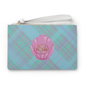 Nostalgic 90&#39;s Polly Pocket Vegan Leather Clutch/Accessory Pouch