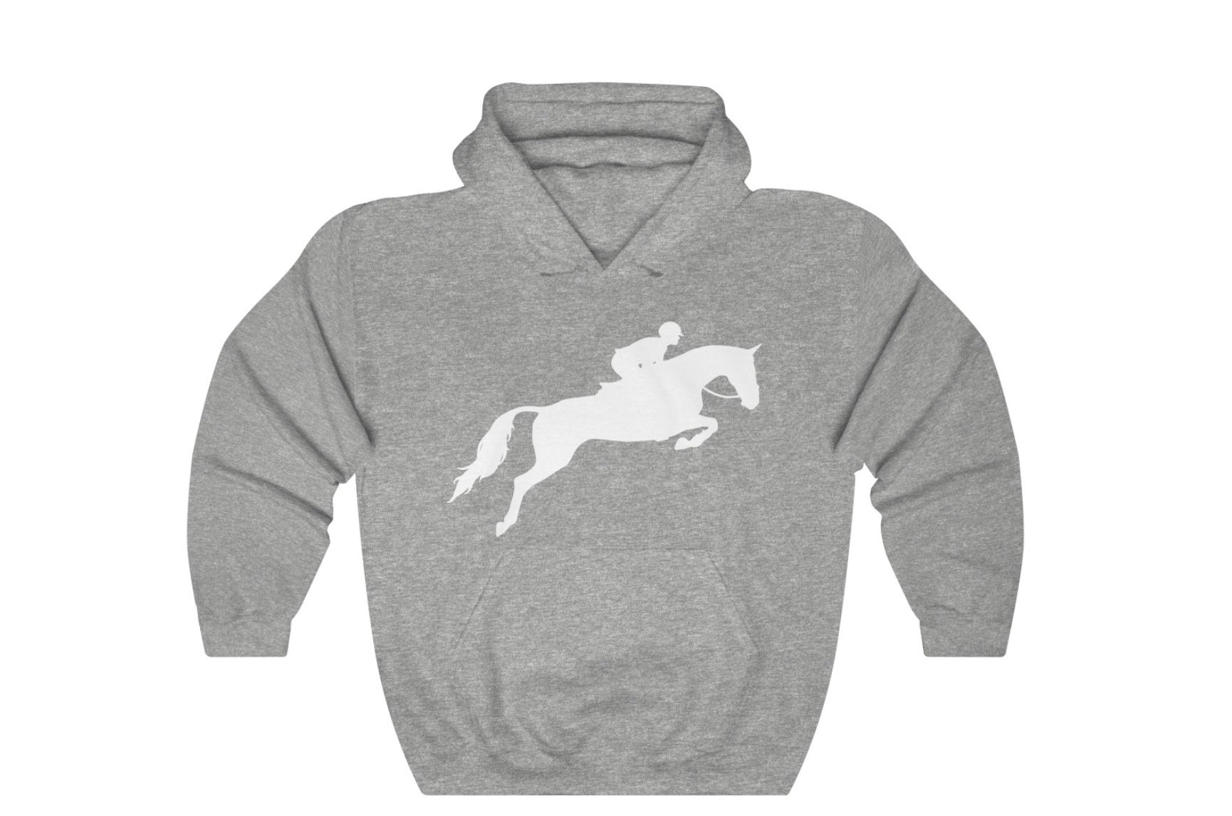 Equestrian Jumper Hooded Sweatshirt Etsy