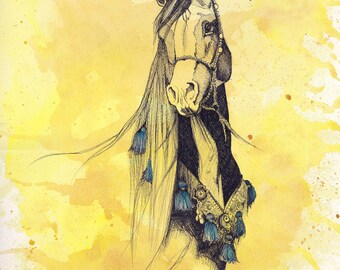 Horse Art Print Watercolor Giclee