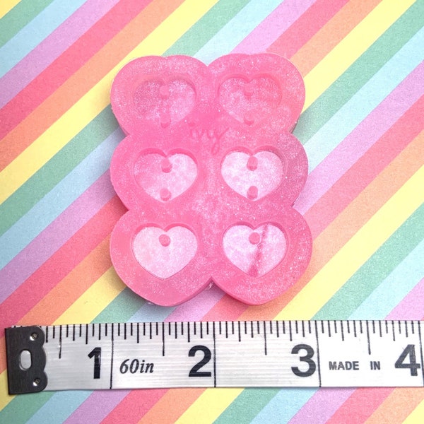 Heart Chain Pride Earring Cute Engraved Silicone Mold - MADE TO ORDER