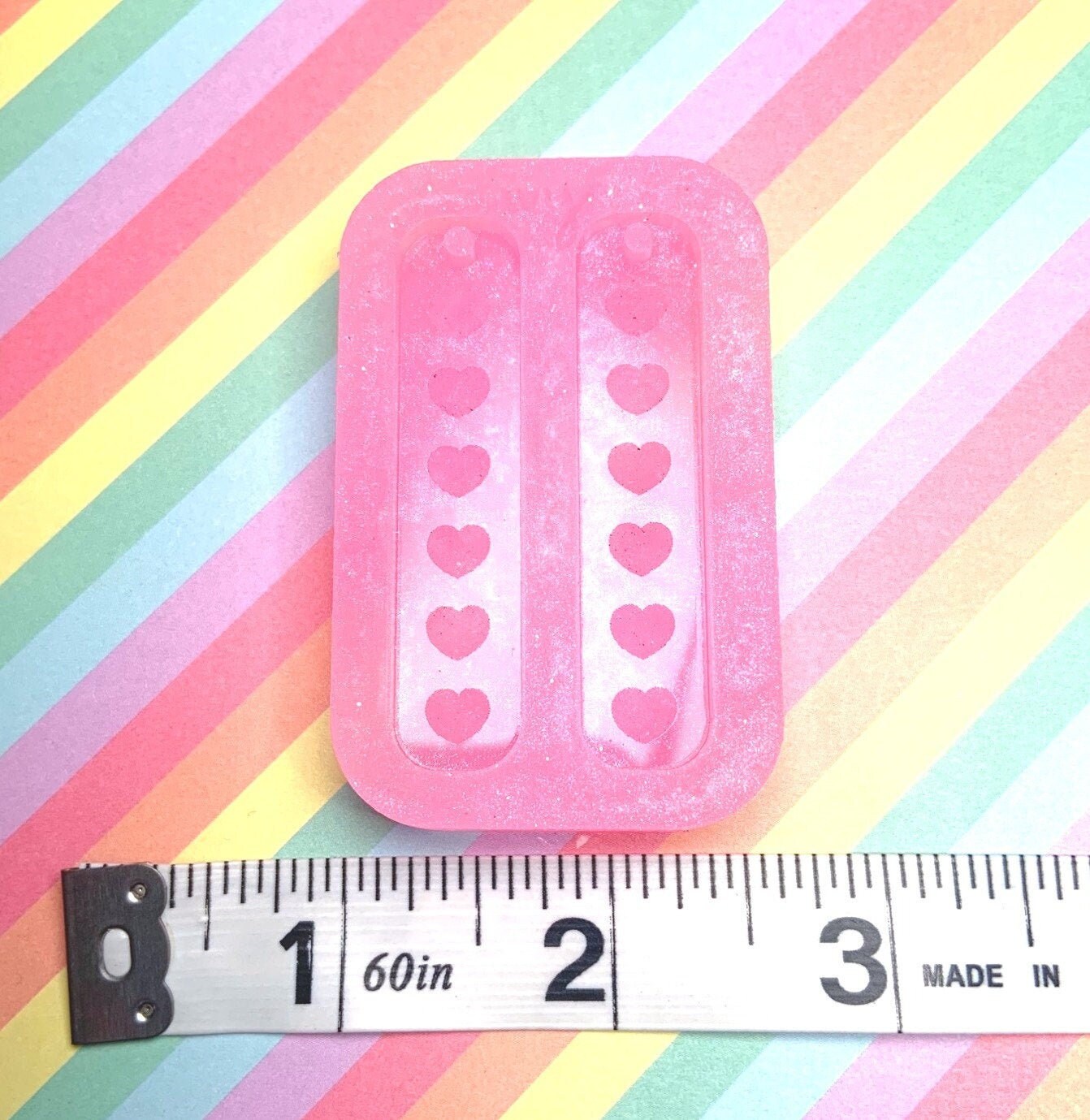 Сердца Drop Серьга Симпатичные Кавайи Силиконовая плесень - MADE TO ORDER