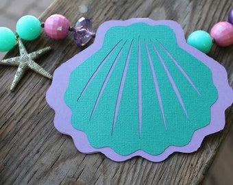 Under The Sea Party Purple Little Mermaid Shell Birthday Etsy Canada