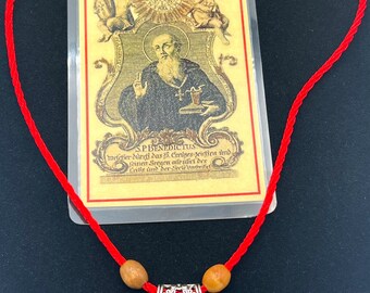St Benedict medal pendent Exorcism protection holy card