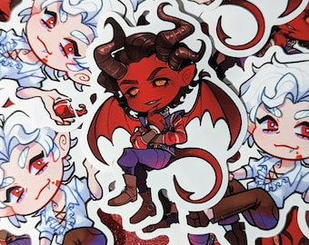 Baldurs Gate 3 – Astarion & Raphael Chibis – 3" Stickers