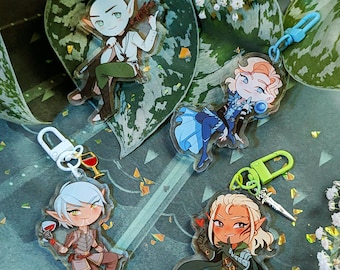 Dragon Age – 3" Chibis – Clear Acrylic Keychain (Double-Sided)