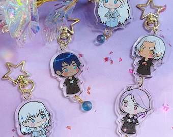 FFXIV – Final Fantasy XIV – 2" Mini Ancients (Hades, Hythlodeus, Hermes, Venat, Themis) – Acrylic Keychain (Double-Sided)