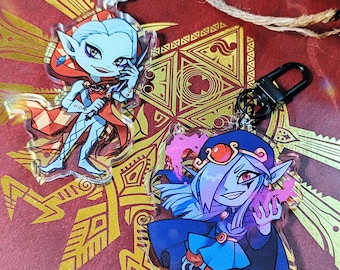 Zelda Villains – 3" Ghirahim & Vaati – Clear Acrylic Keychain (Double-Sided)