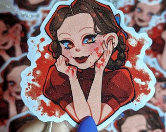X-Trilogy – Pearl (Mia Goth) – 3" Glitter Sand Sticker