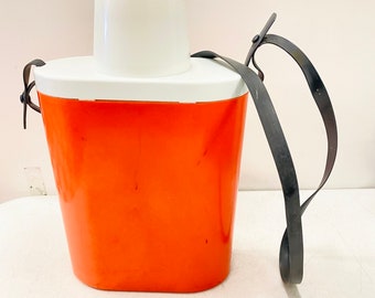 Vintage i.a.m.p. Camping picnic orange drinking bottle made in spain