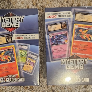 mystery gems pokemon graded card Pokmon Slab Box PSA, BGS & CGC (English) this box offers tremendous value that includes 1 Guranteed CGC Graded Card and 1 Booster Pack! Cgc Mystery Box - Etsy