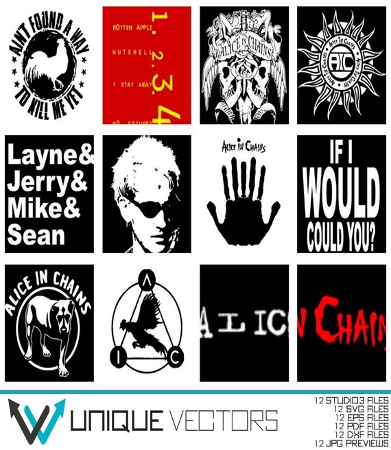 Alice In Chains 72 Files Svg Studio3 Pdf Eps Dxf Etsy