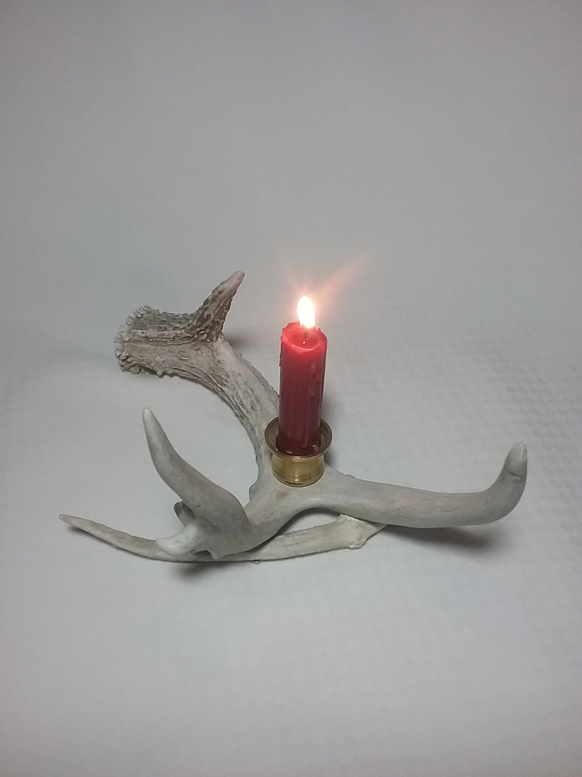 Deer Antler Vintage Rustic Candle Holder Authentic Deer Etsy